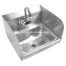 Splash Mounted Stainless Steel Commercial Hand Wash Sink for Restaurant